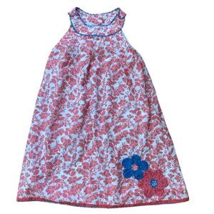 Cutie Couture Girl's Summer Dress Sleeveless Lined Crochet Flowers, 5-6 years